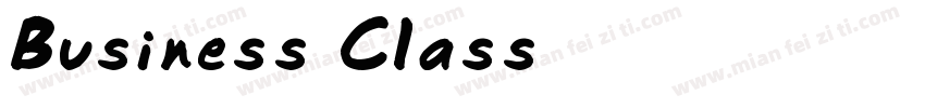 Business Class字体转换